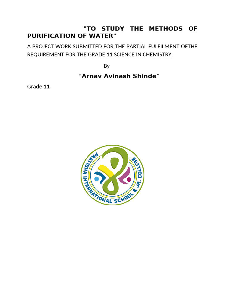 Methods of Water Purification Study | PDF | Water Purification | Water