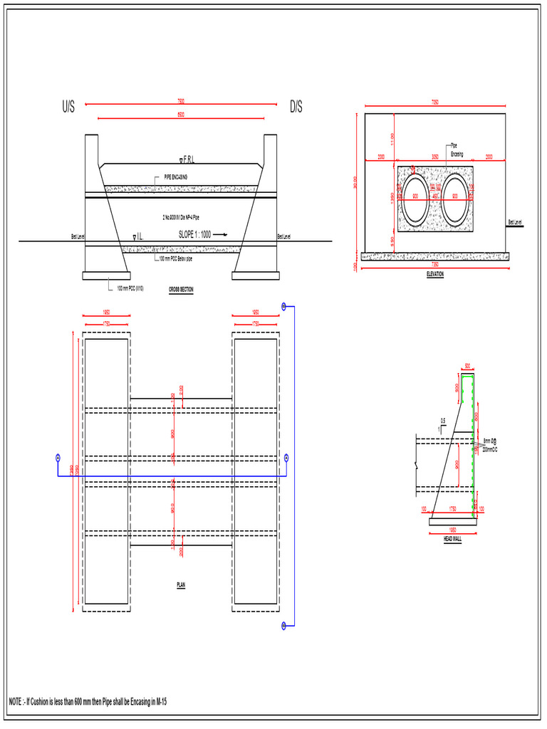 Pipe Encasing Bed Level Specifications | PDF