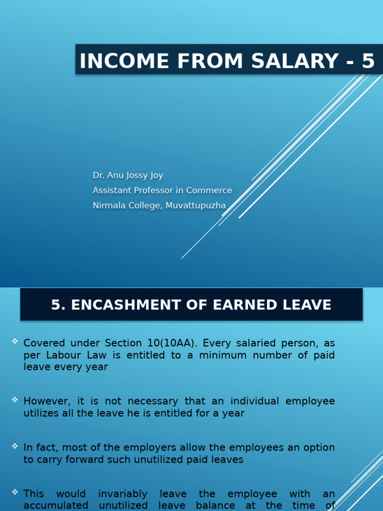 Tax Implications of Leave Encashment | PDF | Salary | Employment