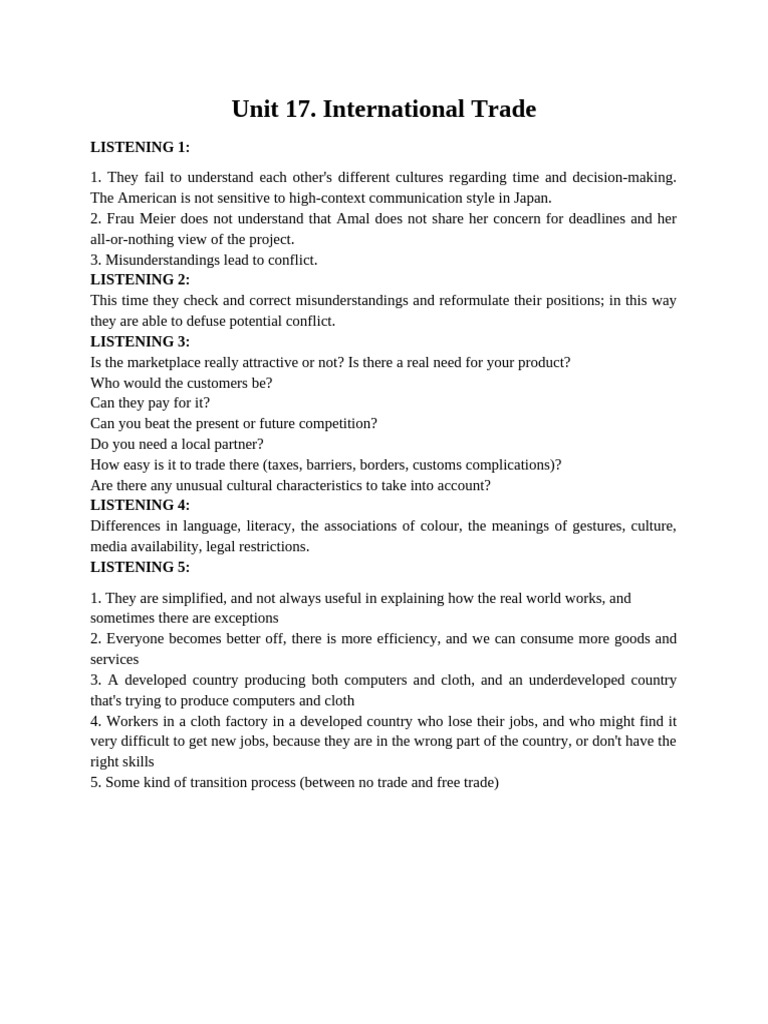Understanding International Trade Dynamics | PDF