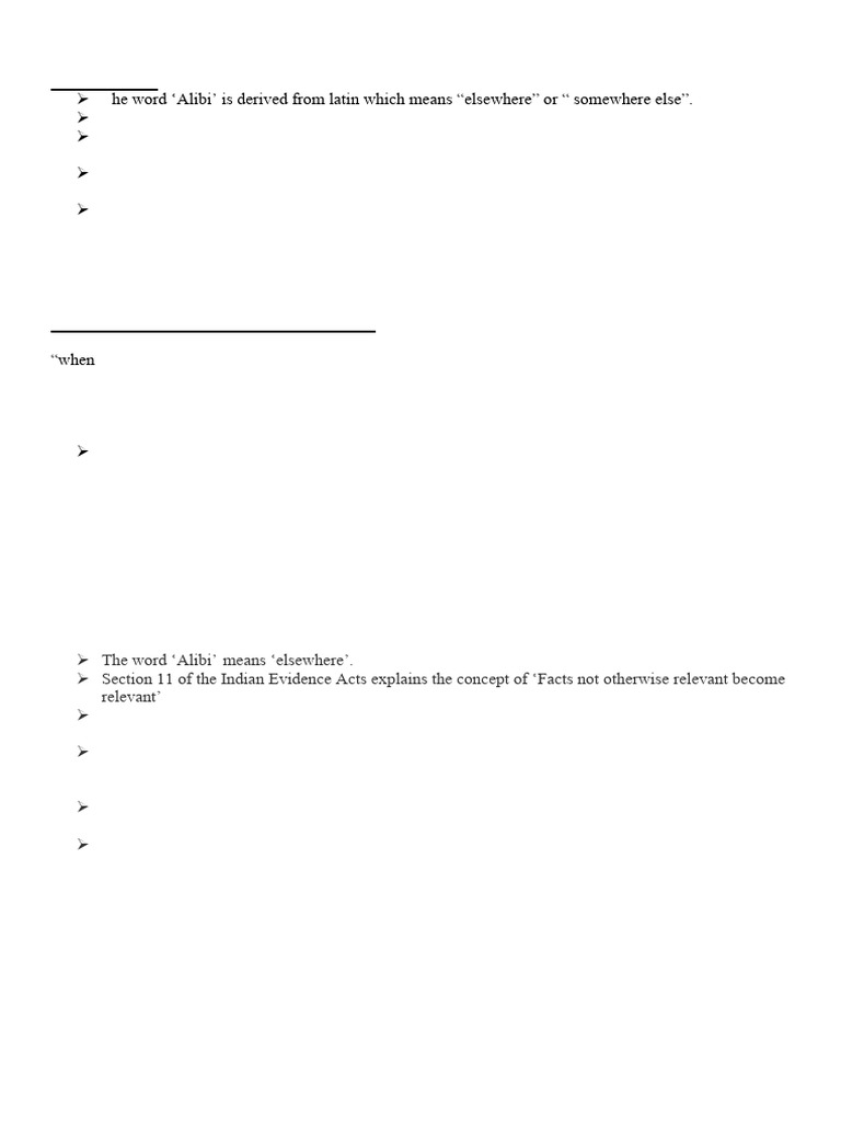 Plea of Alibi | PDF | Burden Of Proof (Law) | Plea