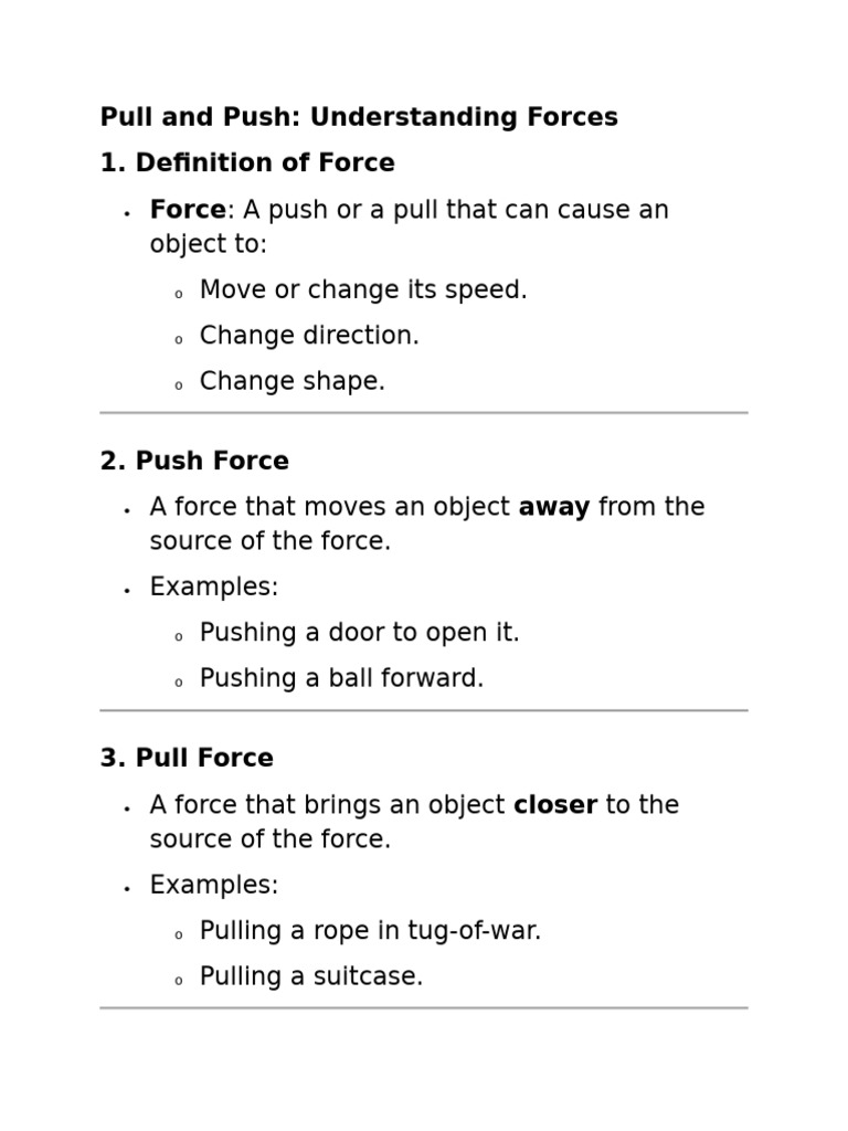 Pull and Push | PDF