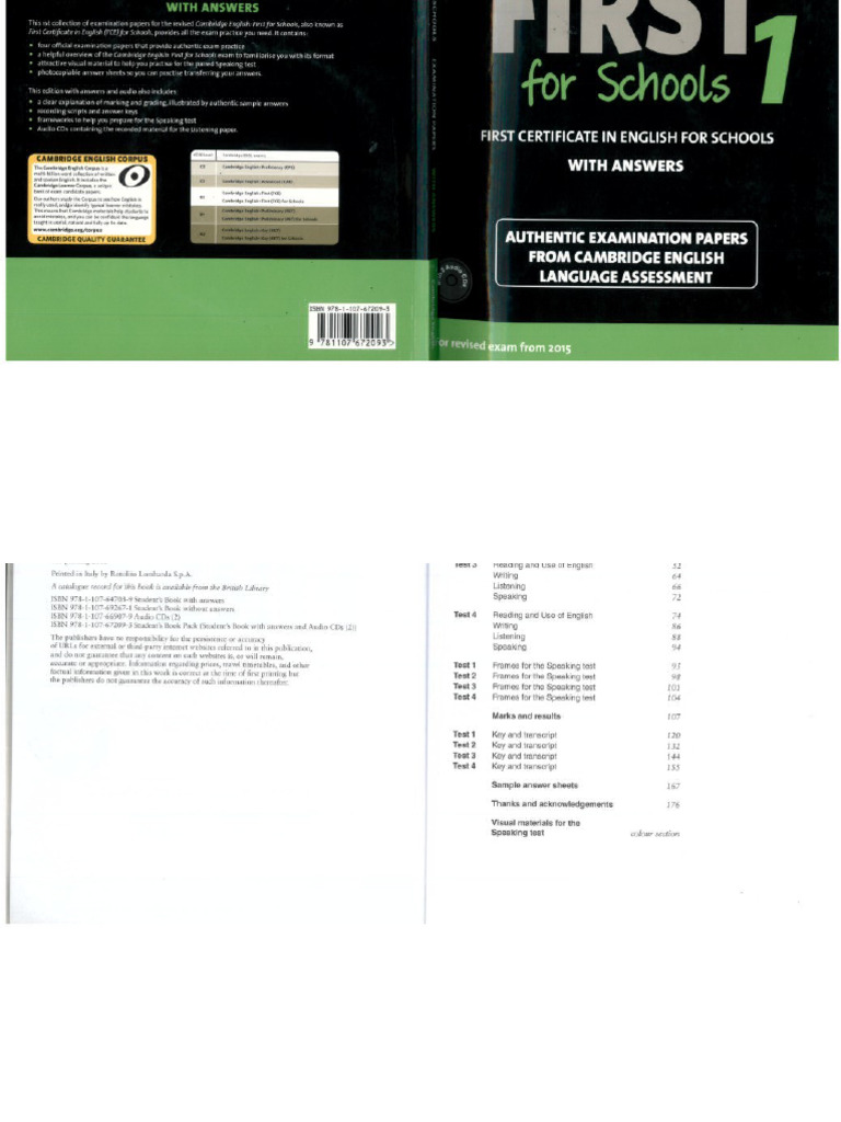 First For Schools 1 | PDF