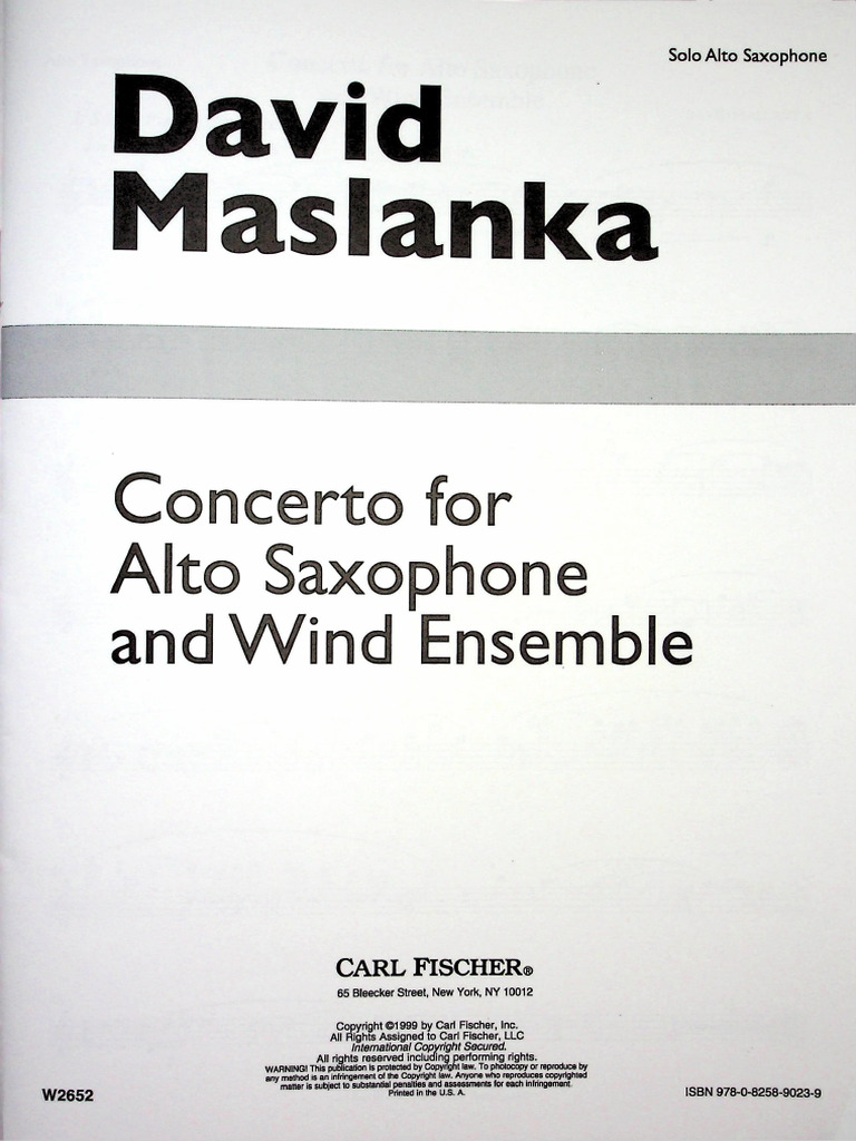 MASLANKA, D - Song Fire in The Earth - Altsax - 250112 - 211354 | PDF