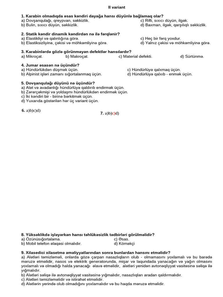 II Variant Xilasetmə | PDF
