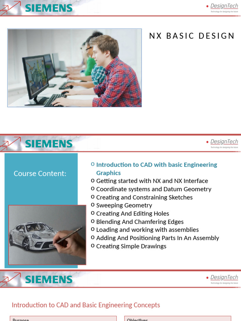 Session 1 - Introduction To CAD and NX | PDF | Computer Aided Design ...