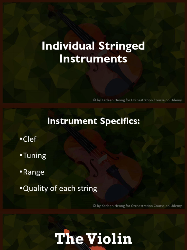String Instruments Overview and Ranges | PDF | Violin | Double Bass