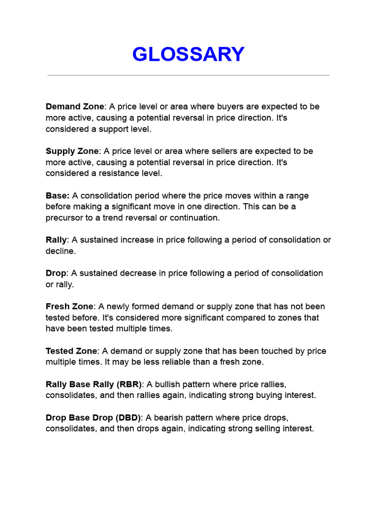 Trading Terms and Concepts Explained | PDF | Market Trend | Business