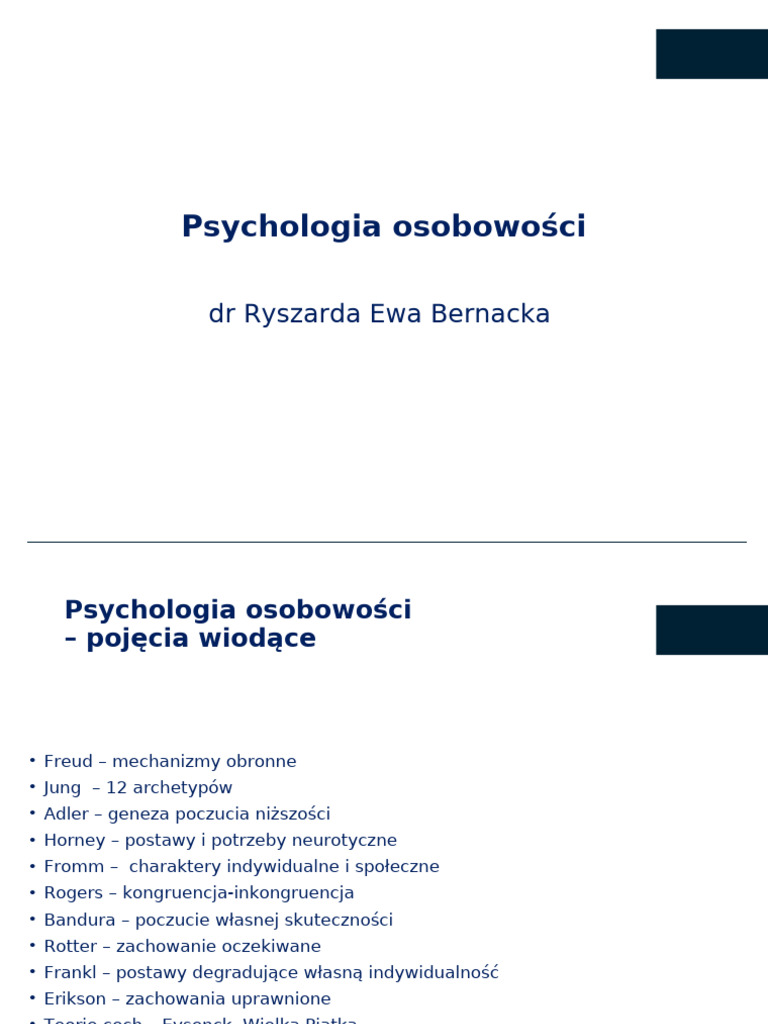 Koncepcje+Osobowo%c5%9bci+25+UJK 2 | PDF