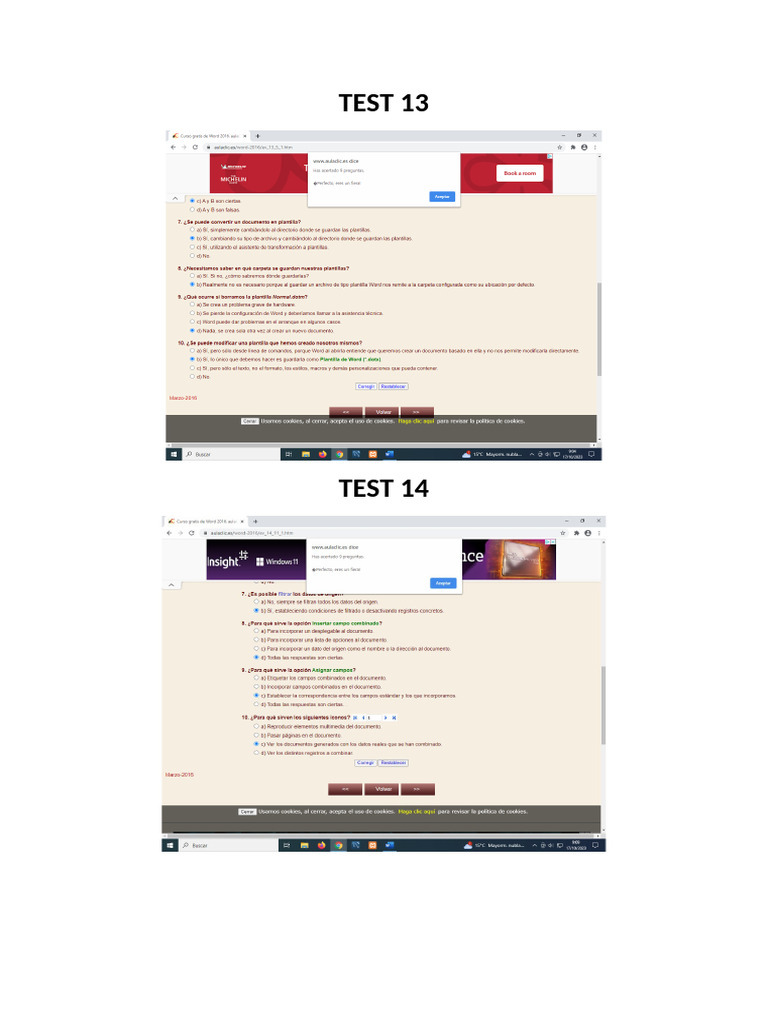 Test 13 y 14 | PDF