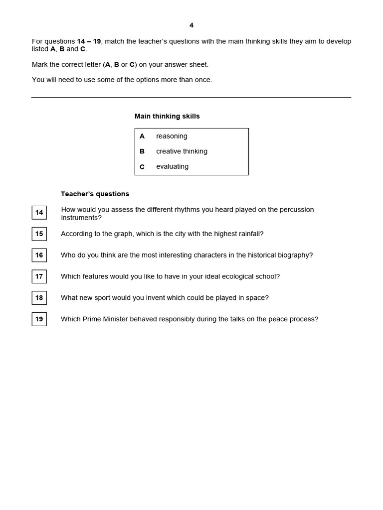 CLIL Practice Test 4-5 | PDF