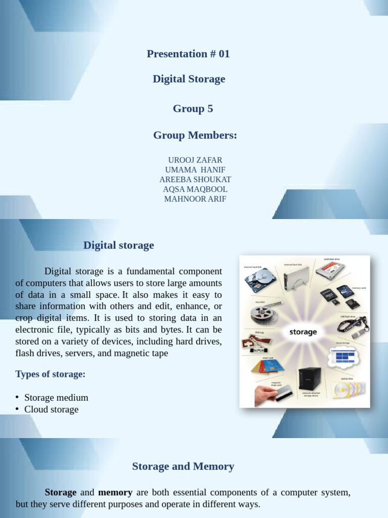 Presentation ICT | PDF | Computer Data Storage | Solid State Drive