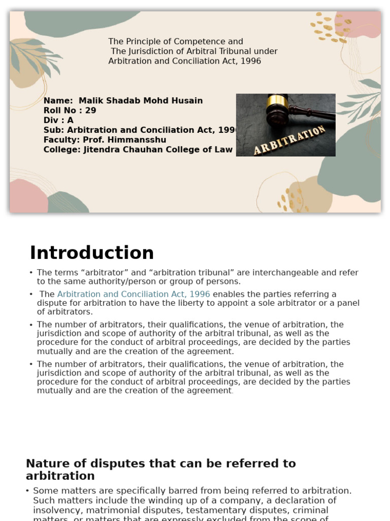 Adr Notes 1 Pdf Arbitration Arbitral Tribunal