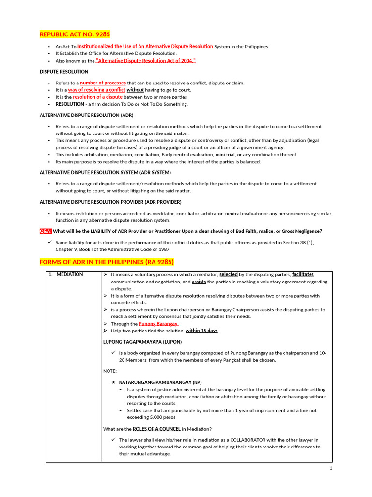 GQ - Dispute Management and Crisis Management | PDF | Alternative ...