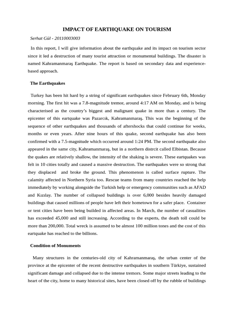 Impact of the Quake | PDF | Earthquakes | Natural Disasters