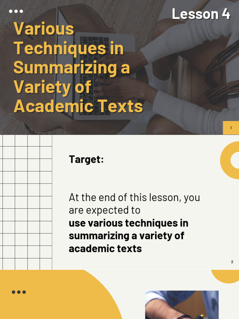 Techniques for Summarizing Academic Texts | PDF | Plagiarism | Syntax