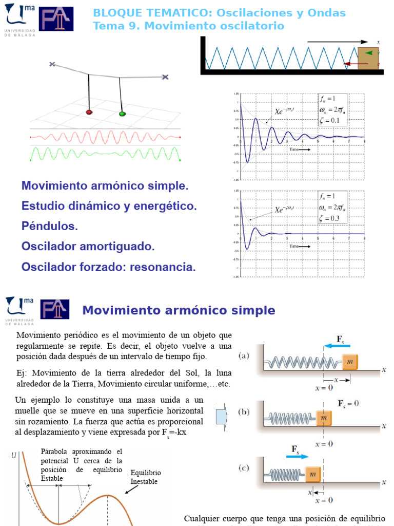 Tema09 Oscilaciones | PDF | Oscilación | Péndulo