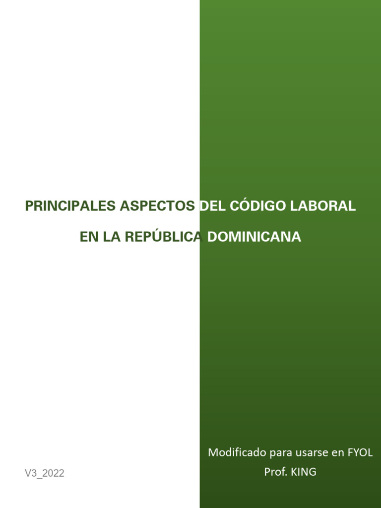 Artículo 80 del Código de Trabajo RD | PDF | Derecho laboral | Salario