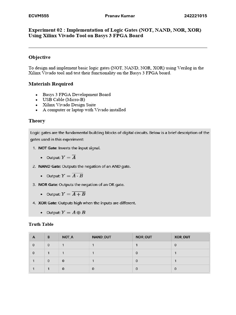 EXP-2 | PDF | Field Programmable Gate Array | Computer Engineering