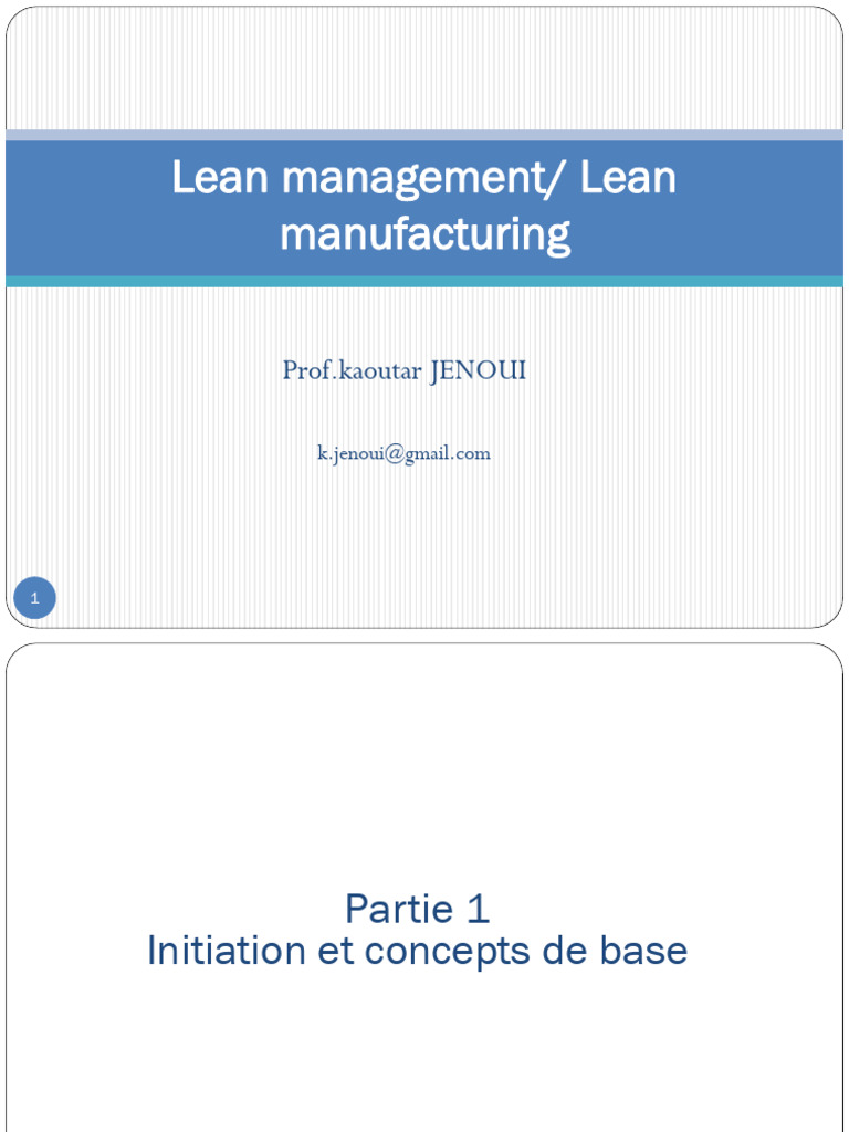 Introduction au Lean Management | PDF | Lean (production) | Ergonomie ...
