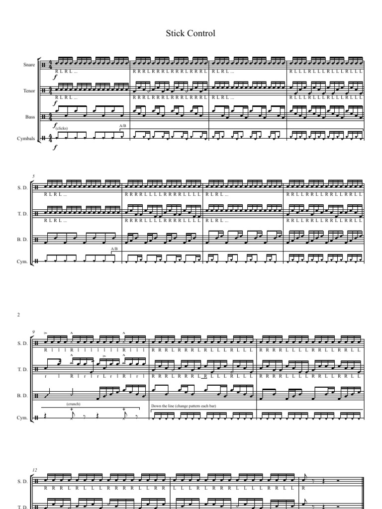 Stick Control Full Score | PDF