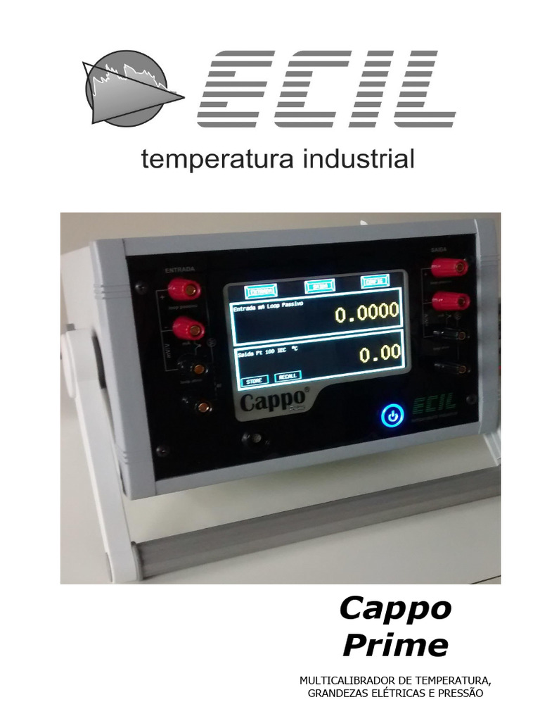 Multicalibrador Cappo Prime: Manual de Uso | PDF | Rede elétrica | Termopar