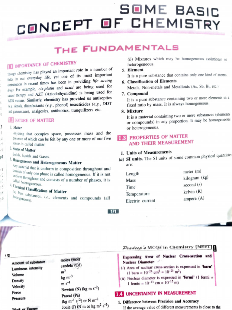 Concept of Chemistry: Homogeneous) | PDF | Mole (Unit) | Molecules
