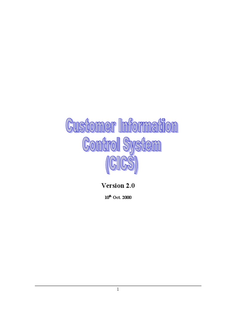 CICS Overview and Programming Guide | PDF | Operating System | Computer ...