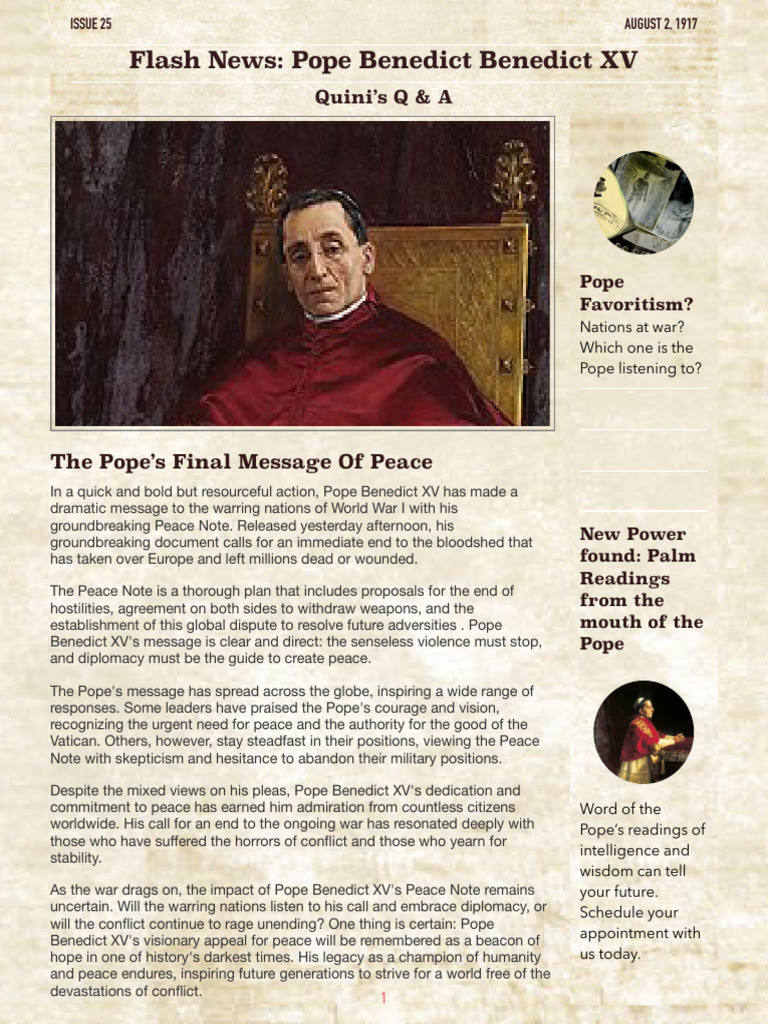 Pope Tabloid | PDF | International Relations
