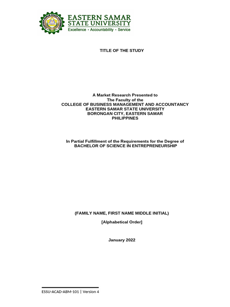Format Final Paper Student Research | PDF | Questionnaire | Methodology