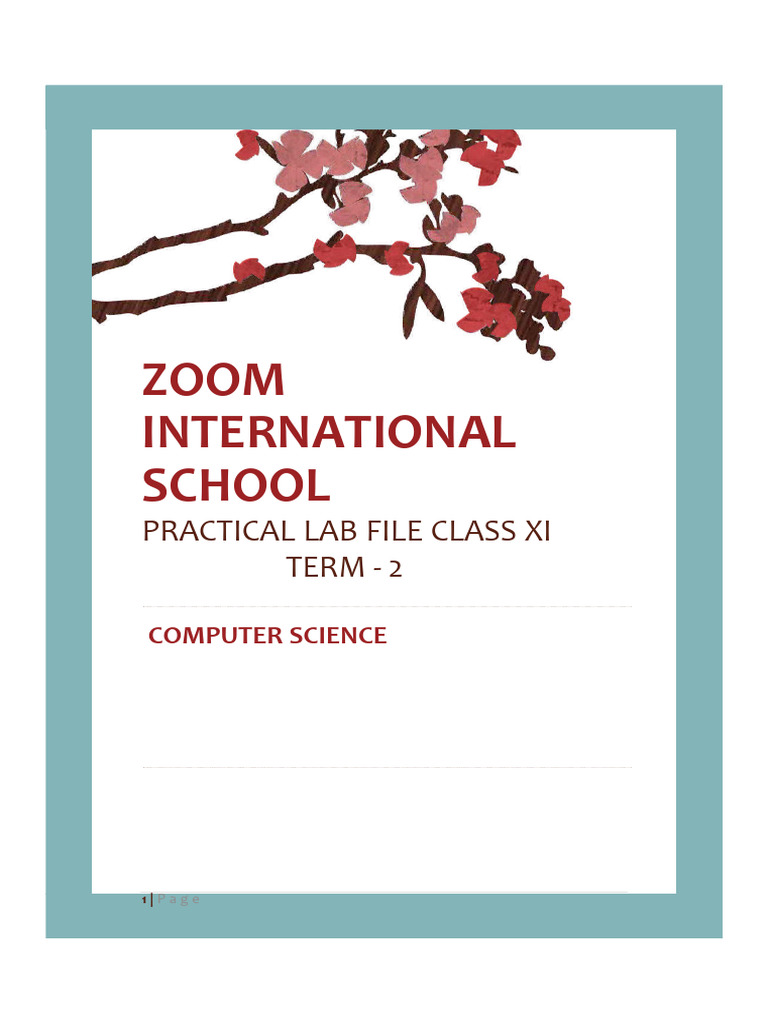 8752xi CS - Project & Practical - For Term-Ii With Sequence | PDF ...