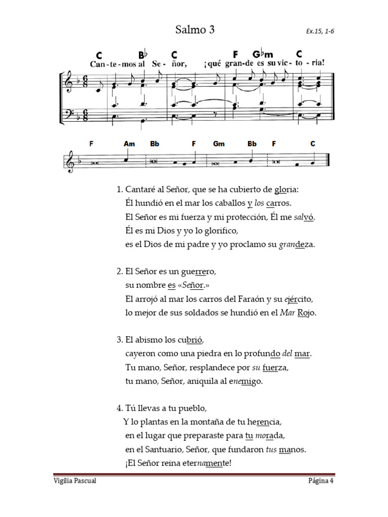 Salmo de Victoria en la Vigilia Pascual | PDF
