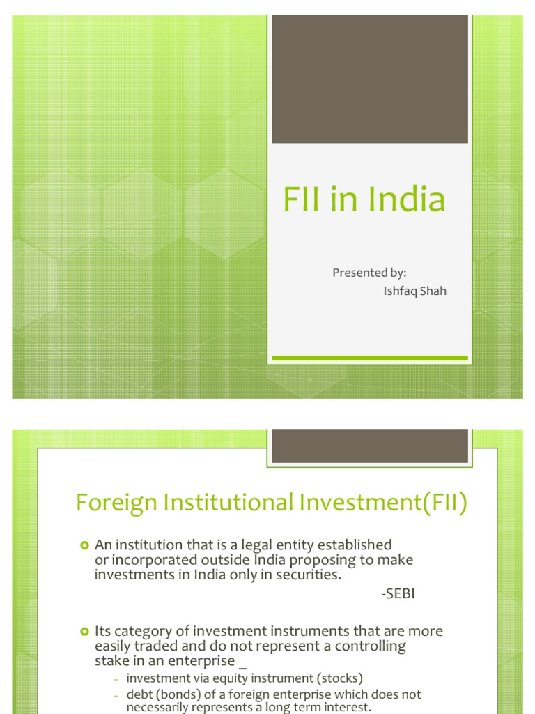 FII Document Overview | PDF | Finance & Money Management