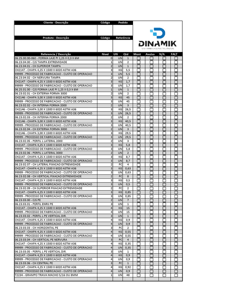 Modelo importacao formulario pdf