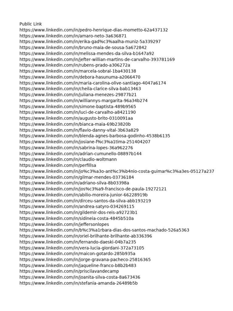 LinkedIn Profiles Directory | PDF