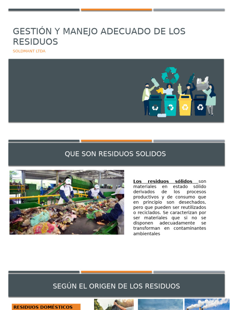 Gestión y Manejo Adecuado de Los Residuos | PDF
