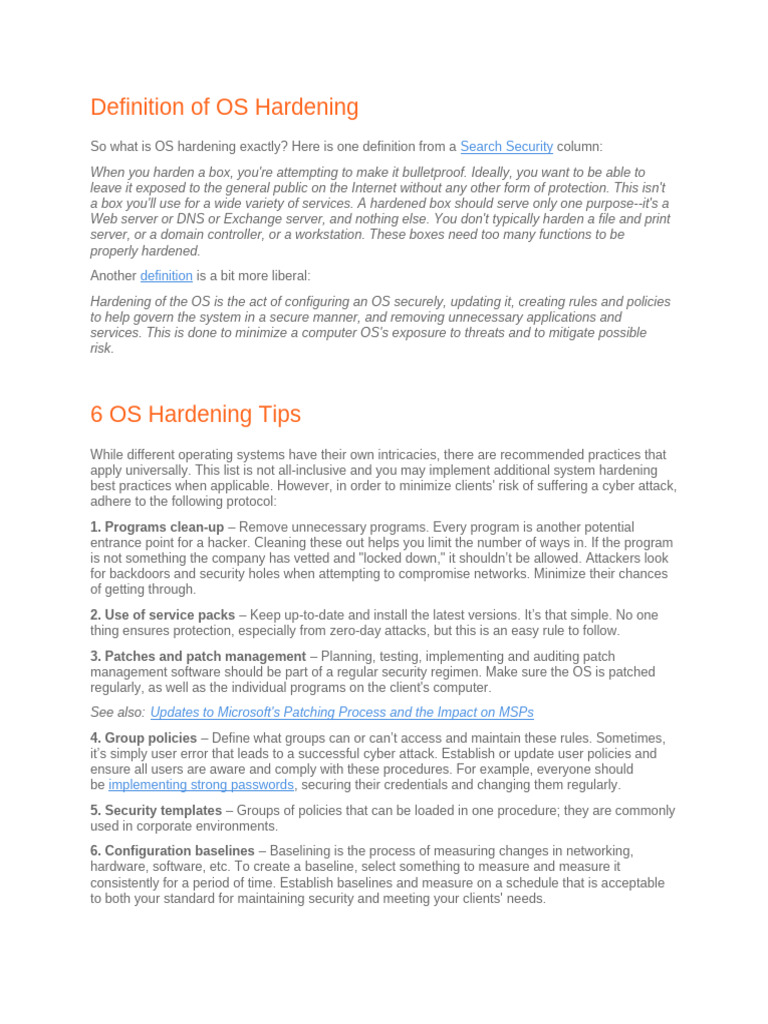 Workstation Hardening Guidelines | PDF | Security | Computer Security