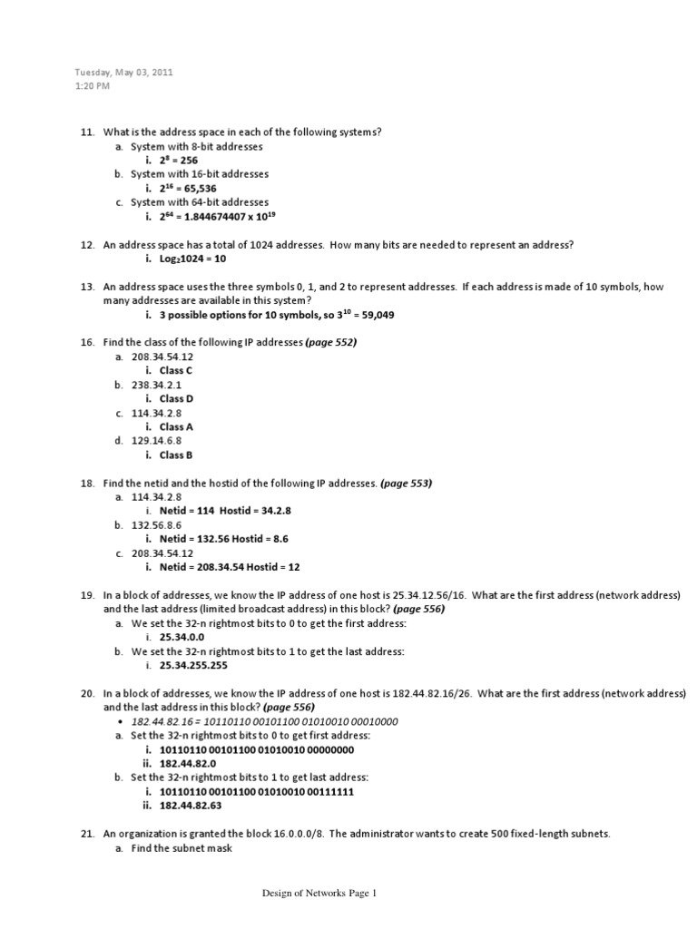 What Is The Address Space in Each of The Following Systems | PDF ...