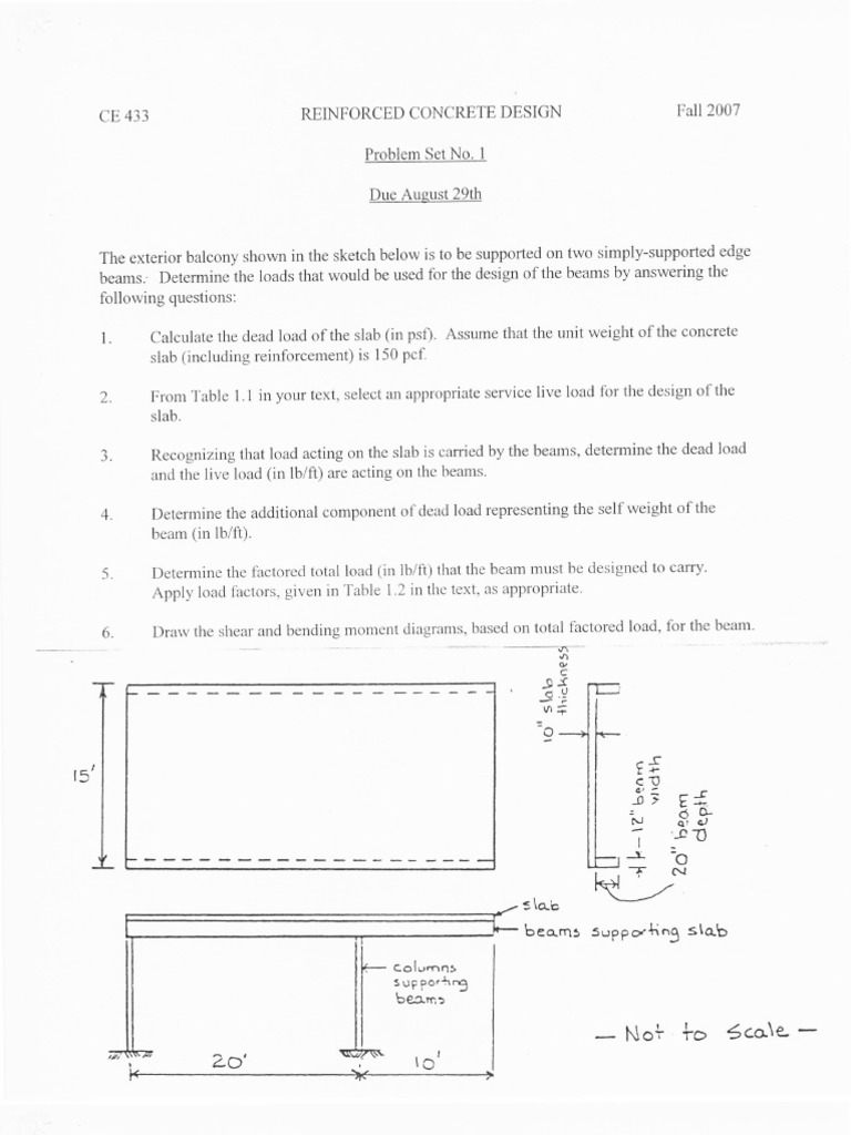 Reinforced Concrete Beam Load Analysis | PDF | Beam (Structure ...