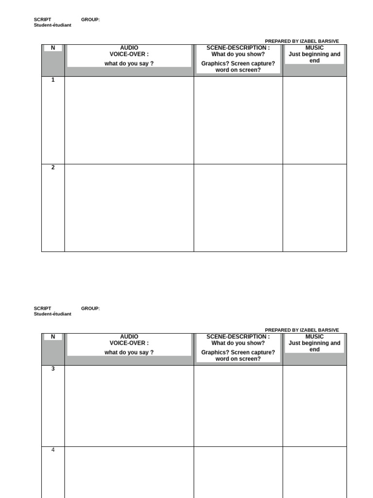 Student Voice-Over Script Guide | PDF