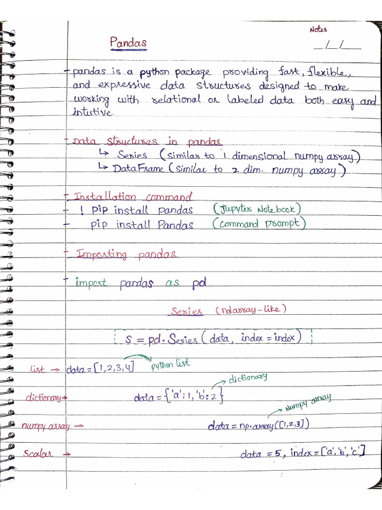2.Pandas_Notes by Ravi Teja Madela | PDF