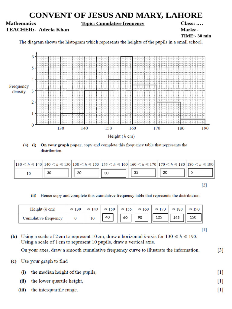 Cummulative Frequency | PDF