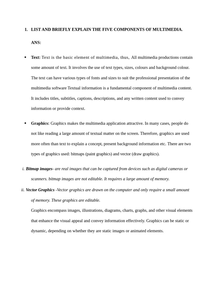 multimedia pass question and answer | PDF | Multimedia | Graphics