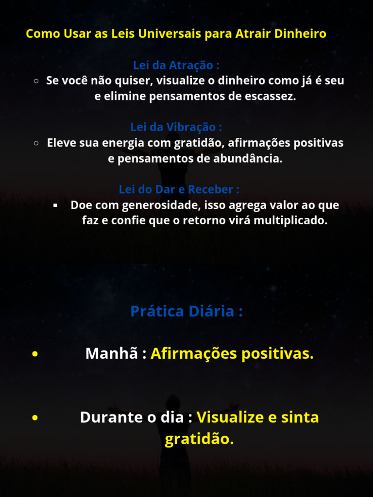 Atraia Dinheiro com Leis Universais | PDF