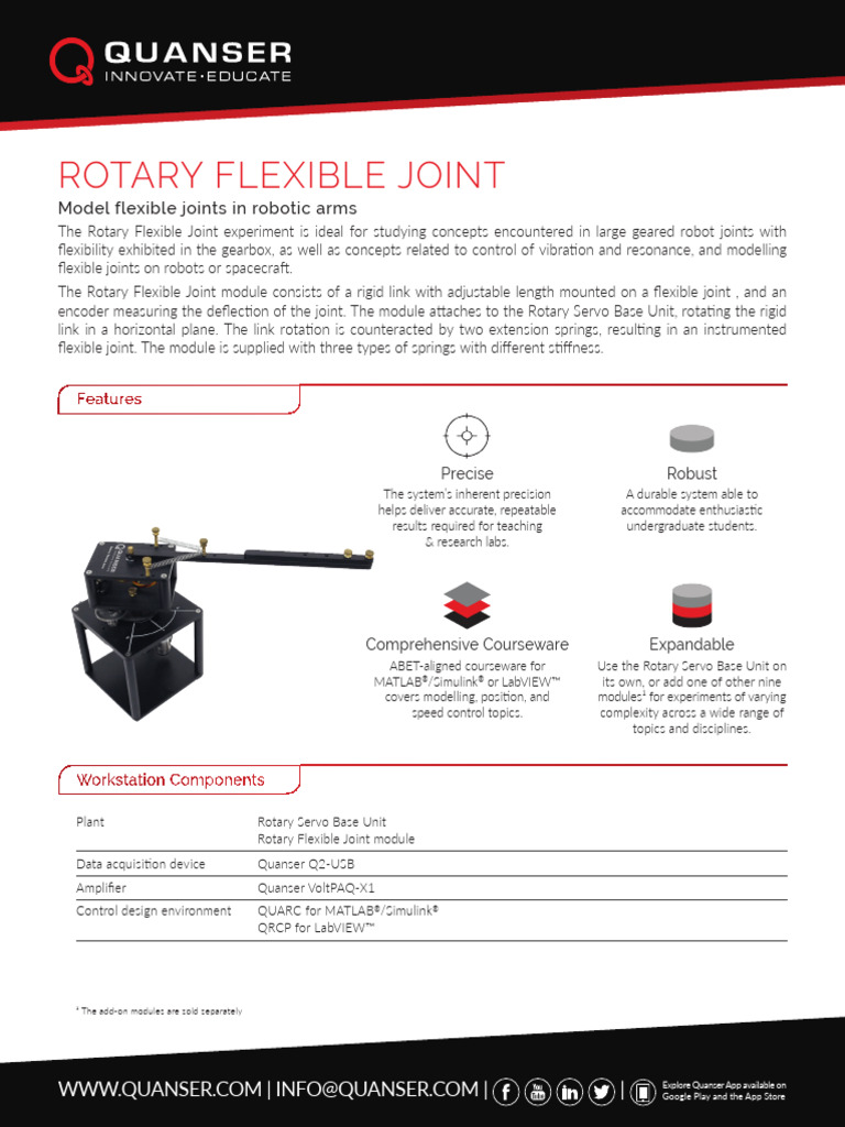 Rotary Flexible Joint Data Sheet | PDF | Servomechanism