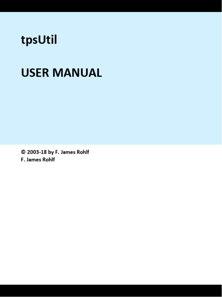 tpsUtil User Manual Overview | PDF | Matrix (Mathematics) | Computer File