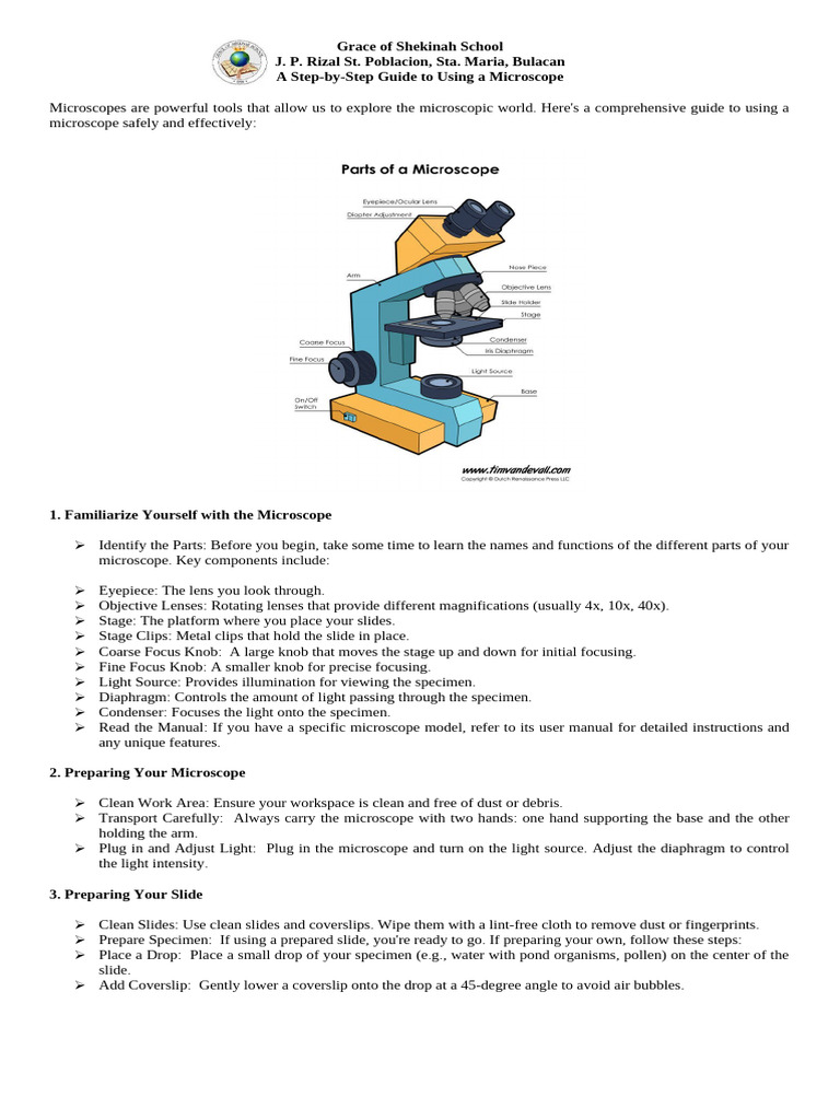 Step-by-Step Microscope Guide | PDF | Optical Devices | Glass ...