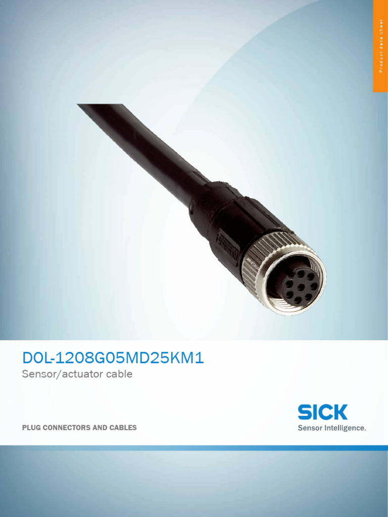 M12 8-Pin Sensor Cable Specs | PDF | Electrical Connector ...