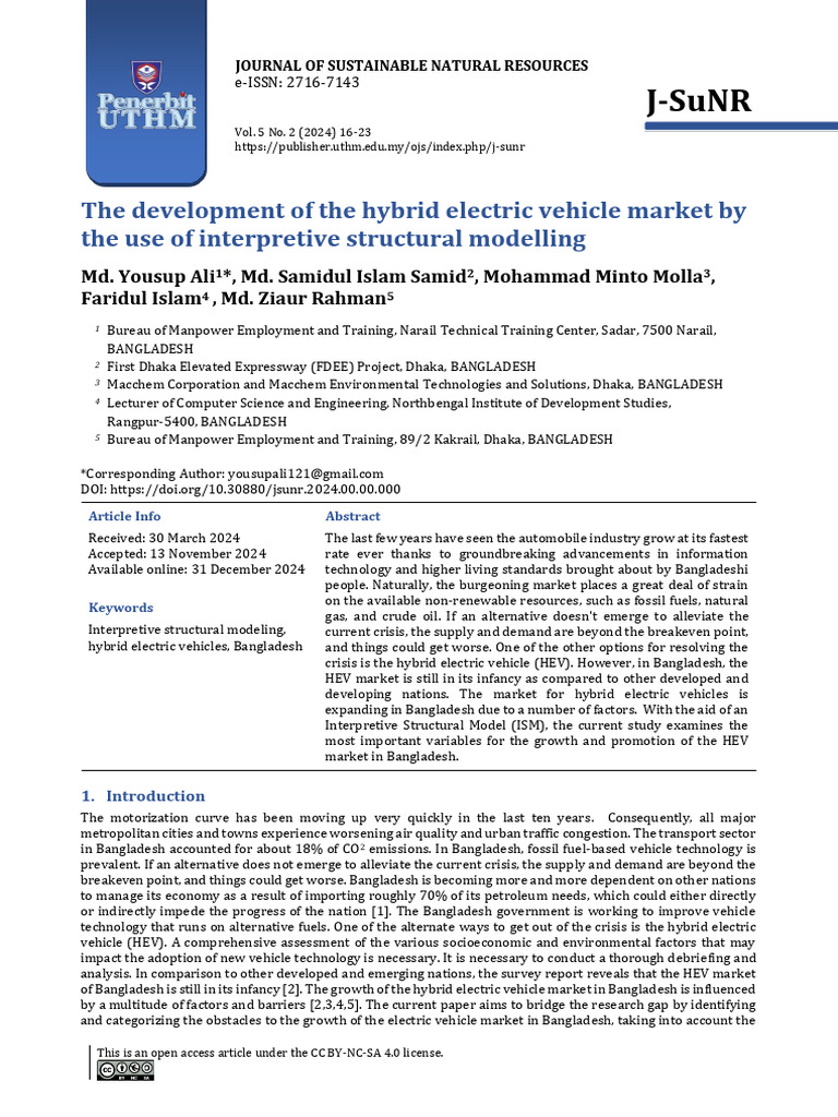 Hybrid Electric Vehicle | PDF | Electric Vehicle | Electric Car