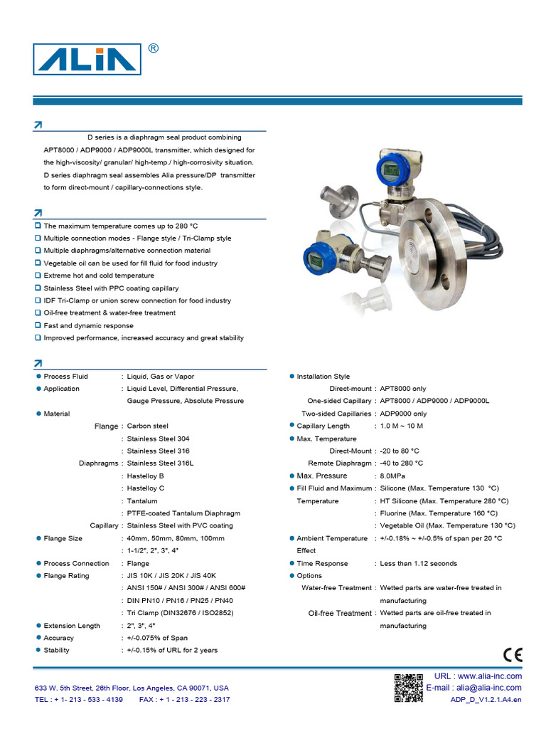 ADP_D_V1.2.1.A4.en | PDF | Pressure Measurement | Pressure